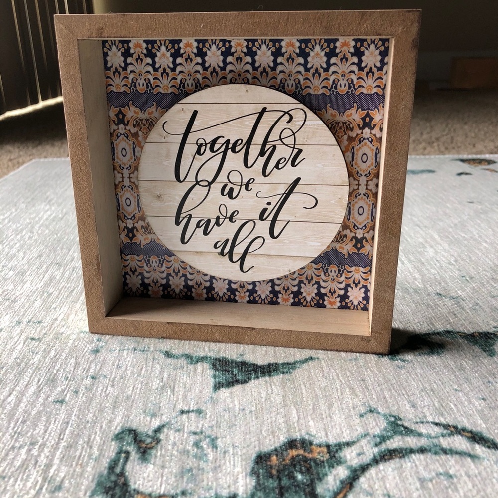 small wooden sign